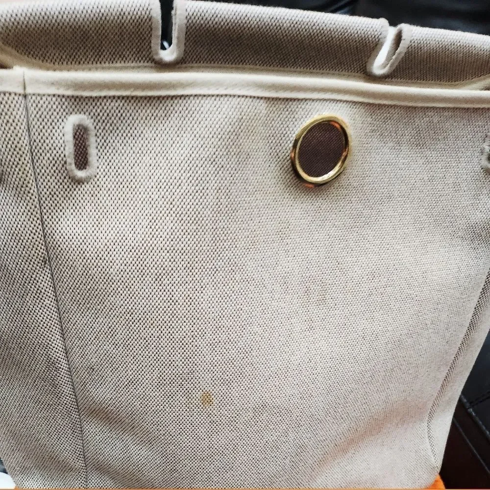 Hermes Herbag Backpack 2 Bags In 1 Brown Canvas And Leather Backpack/Handbag